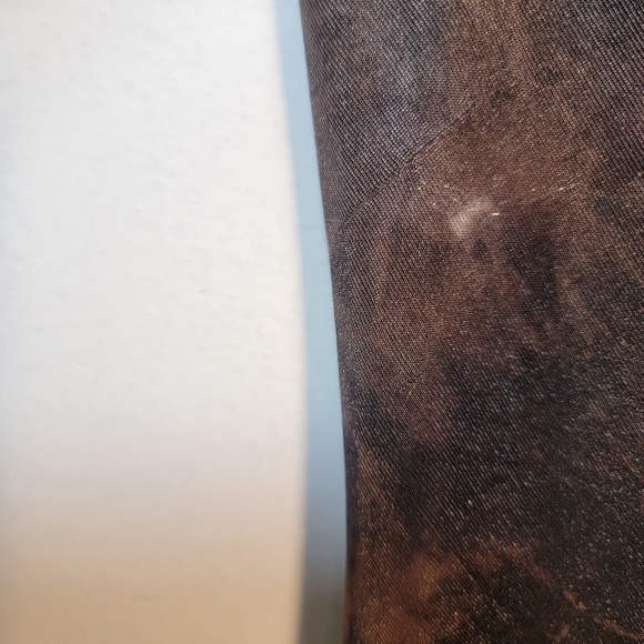 SEXY brown faux cowhide leather look. Mini dress. cowl neck. Sz.6. - Picture 5 of 6